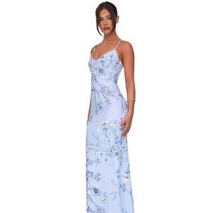 Brand New Julianna Blue and White Floral Fully lined Maxi Dress Size XL